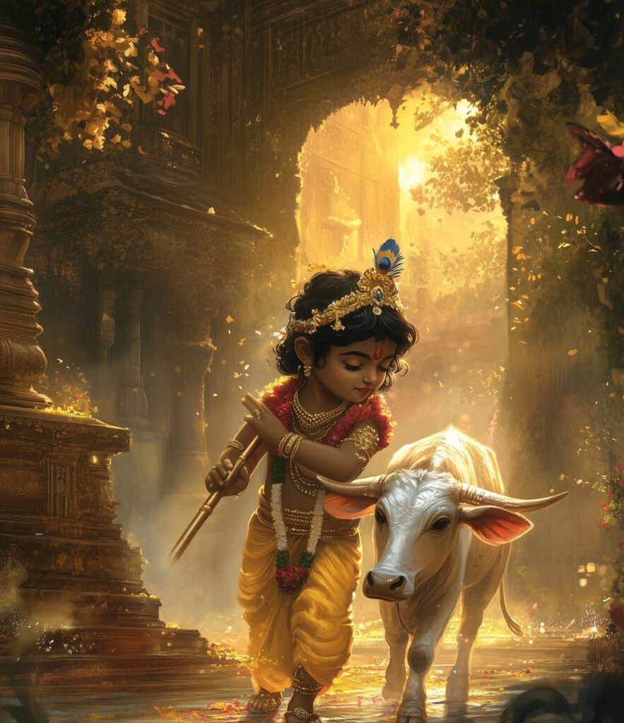 Scene of festivities as devotees celebrate Janmashtami.