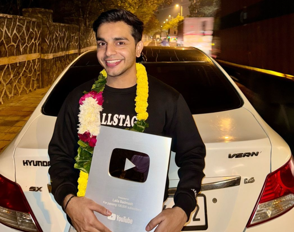 "Varun Yadav aka Laila, YouTuber and best friend of Aarush Bhola, posing for a picture with a playful expression, showcasing his comedic and friendly personality."