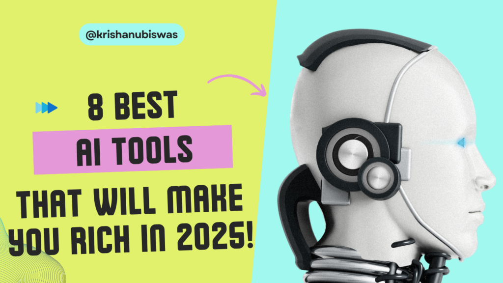 A visually engaging collage showcasing various AI tools, including AI-generated presentations, videos, websites, storytelling, copywriting, and marketing. The image highlights the versatility of AI in enhancing creativity and productivity across different sectors. Bright colors and modern design elements emphasize innovation and technology.