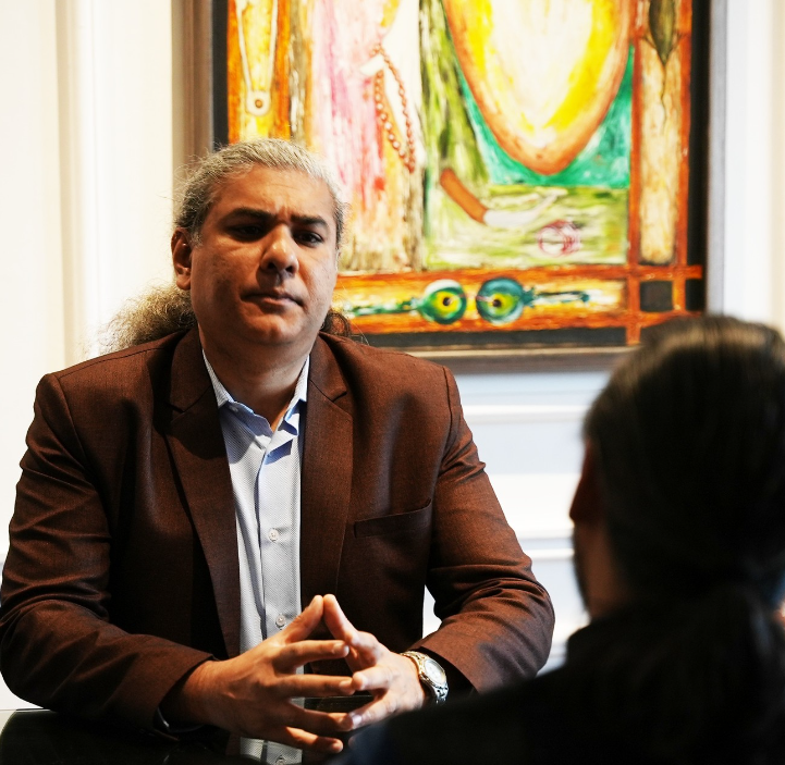"Abhijit Chavda, podcast host, geopolitical analyst, and theoretical physicist, creates engaging content discussing global and national issues. He analyzes India's role in geopolitics, power structures, and scientific concepts while representing India at international forums like the G20 Summit."