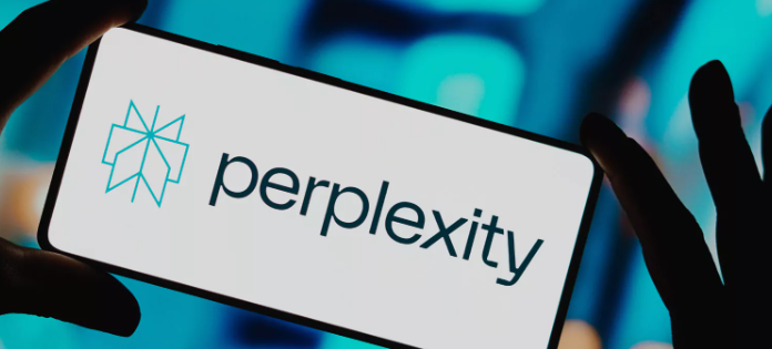 A chatbot interface of Perplexity AI, displaying a real-time response to a user query. The chatbot pulls up-to-date information from sources like Google and Bing, showing a clear answer with references to relevant websites. The interface emphasizes Perplexity’s ability to provide accurate, current data.