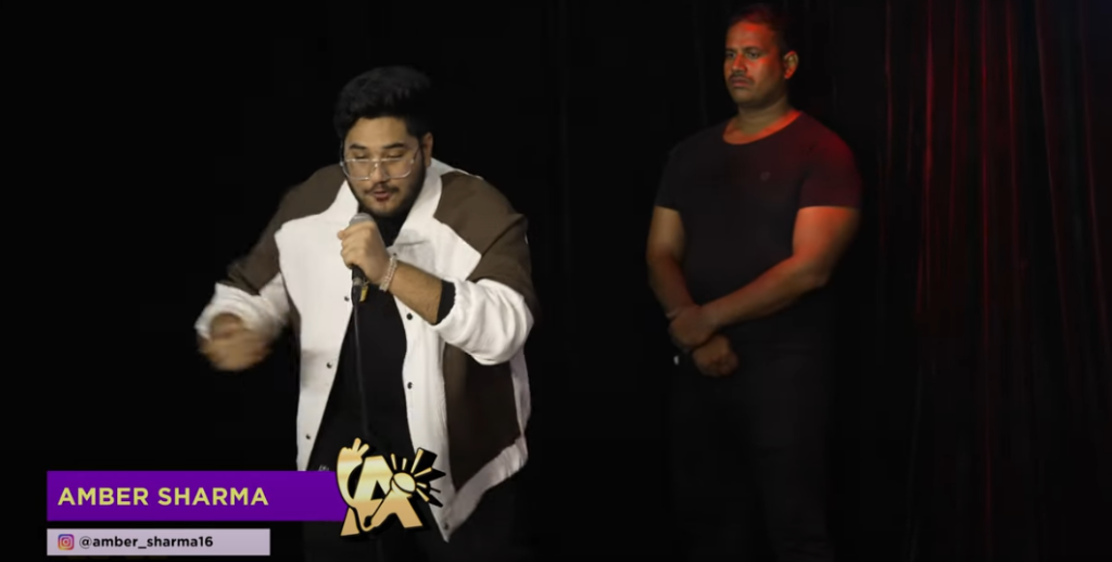 Indias Got Latent Episode 8 Amber Sharma, known as Leo Baba (@amber_sharma16), performing his energetic rap during Episode 08 of India’s Got Latent, conveying a powerful narrative of perseverance and passion through his lyrics.






