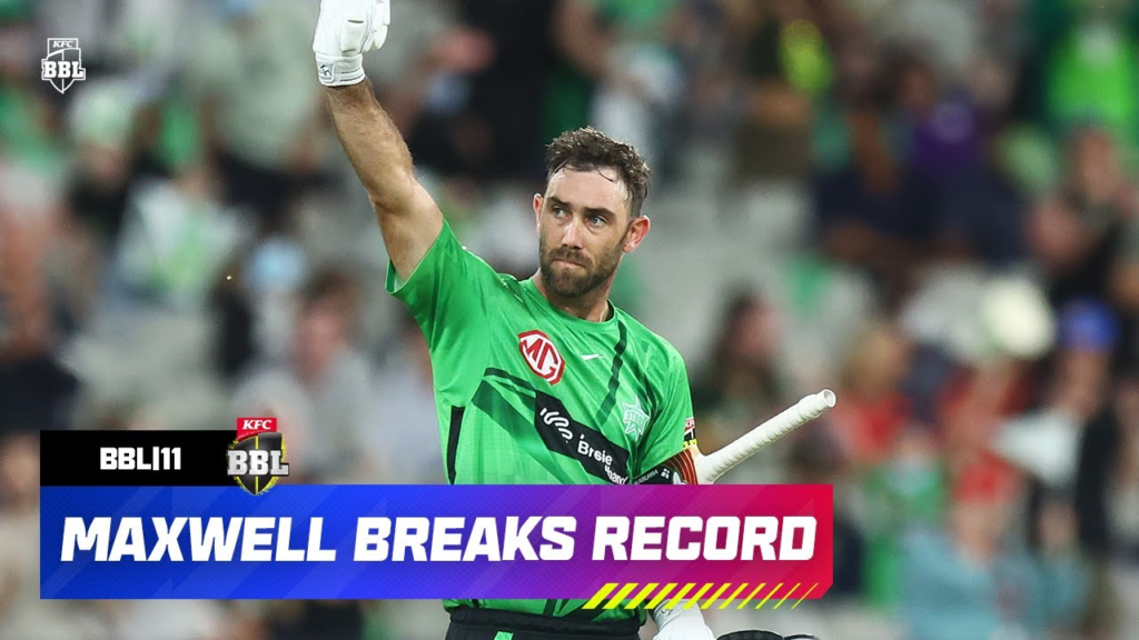 Glenn Maxwell batting for Melbourne Stars in BBL record innings