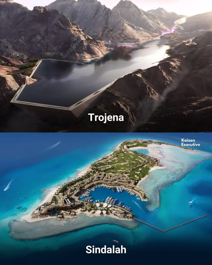 3. Trojena

A luxury ski resort in the desert.

Combines adventure tourism with cutting-edge technology.

Expected to host the 2029 Asian Winter Games, blending tradition with modernity.