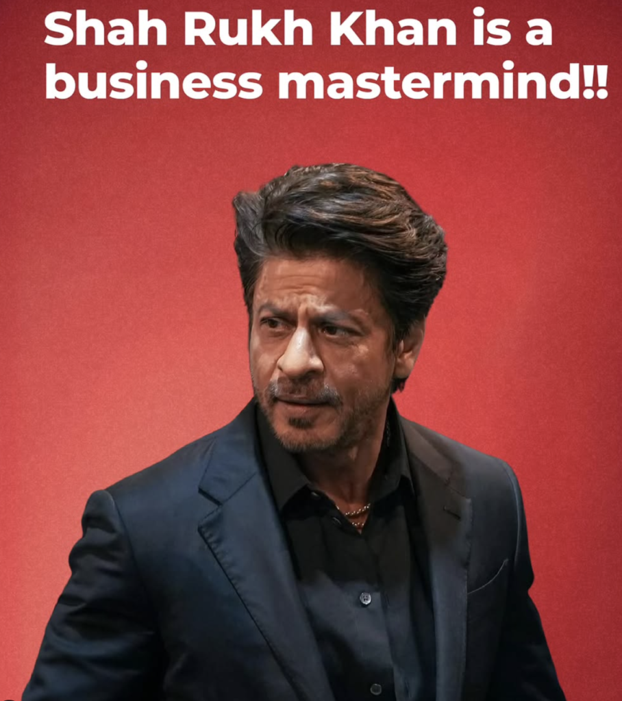 Shah Rukh Khan discussing business strategies in a professional setting.
