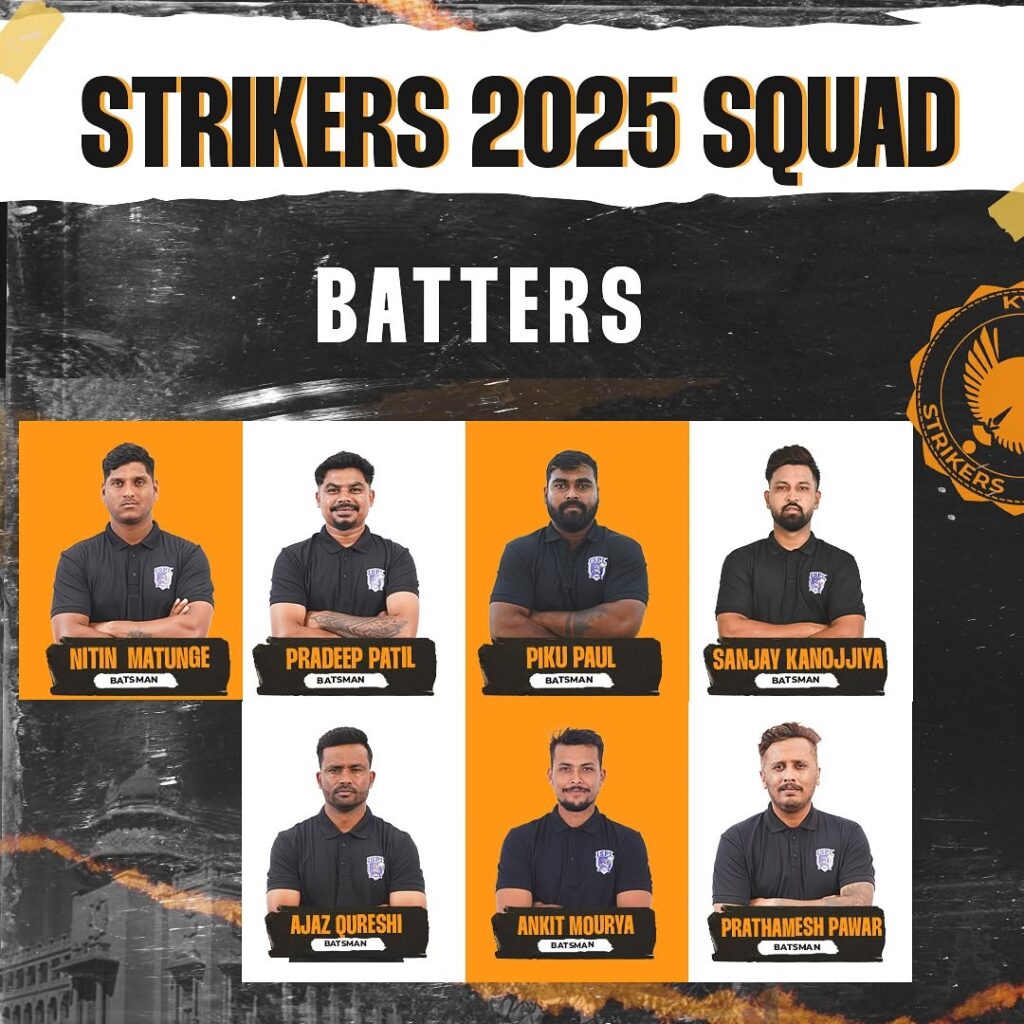 The all-rounders of the KVN Bangalore Strikers 2025 squad